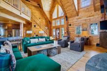 Living room view of killington vt lodging at summit view 