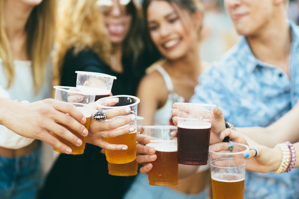 friends toasting with glasses of beer