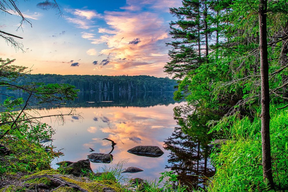 View of lake in Killington, VT