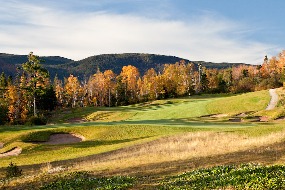 Golf course during fall