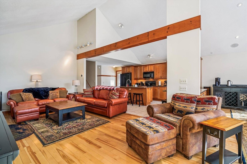 living room of a Killington, Vt vacation rental